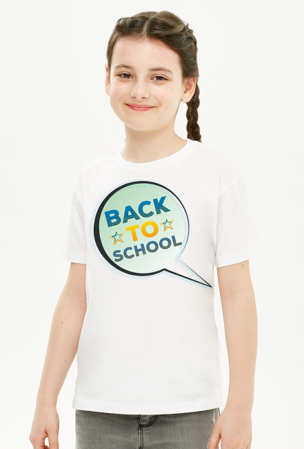 Back To School - koszulka dla dziewczynki - powrót do szkoły