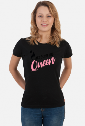 Accounting Queen - koszulka damska dla księgowej na prezent