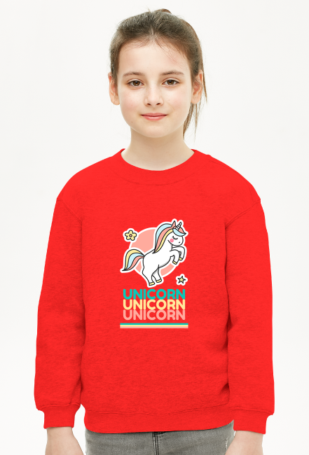 Bluza dziewczęca bez kaptura Unicorn