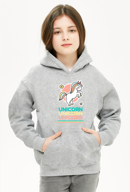 Bluza dziewczęca z kapturem Unicorn