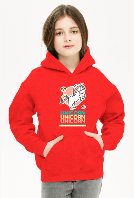 Bluza dziewczęca z kapturem Unicorn