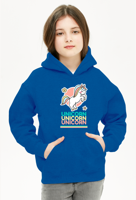 Bluza dziewczęca z kapturem Unicorn