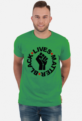 T-shirt Męski Black Lives Matter Fist