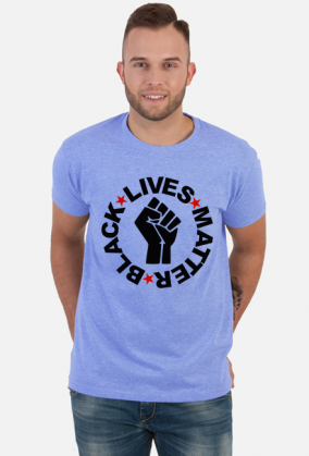 T-shirt Męski Black Lives Matter Fist