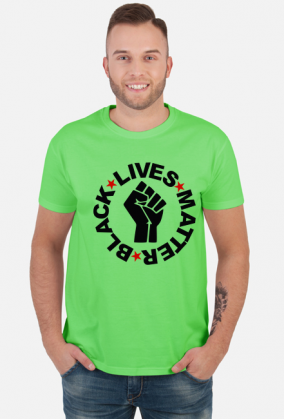 T-shirt Męski Black Lives Matter Fist
