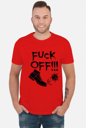 T-shirt Męski F*ck Off Virus