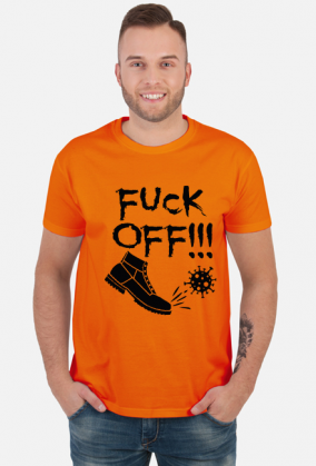 T-shirt Męski F*ck Off Virus
