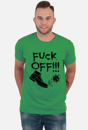T-shirt Męski F*ck Off Virus