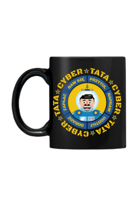 Cyber Tata - Kubek czarny dla taty