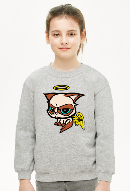 Grumpy Angel Cat