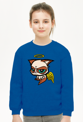 Grumpy Angel Cat