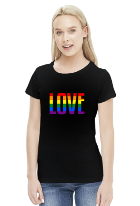 LOVE LGBT TĘCZA KOSZULKA