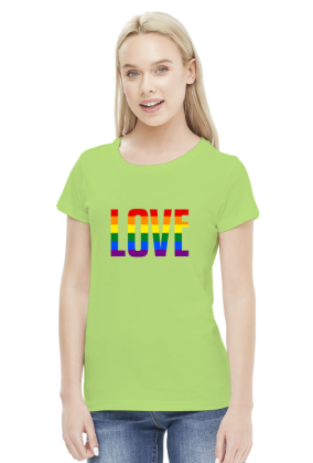 LOVE LGBT TĘCZA KOSZULKA