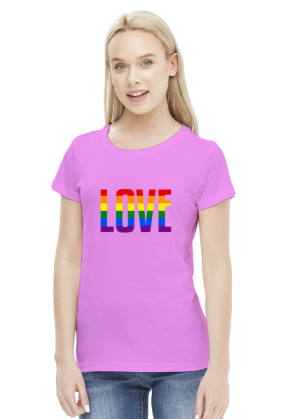 LOVE LGBT TĘCZA KOSZULKA