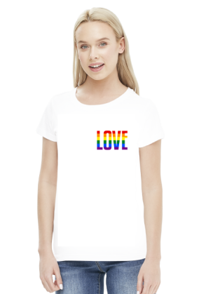 LOVE LGBT TĘCZA KOSZULKA