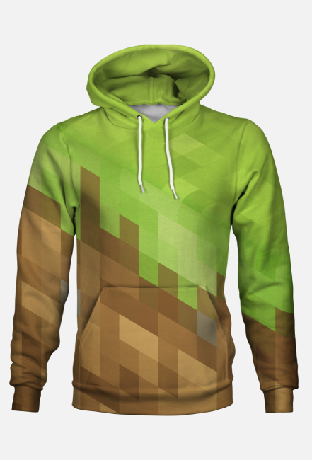 Bluza Full Print - Minecraft (Grass Block, Dirt)