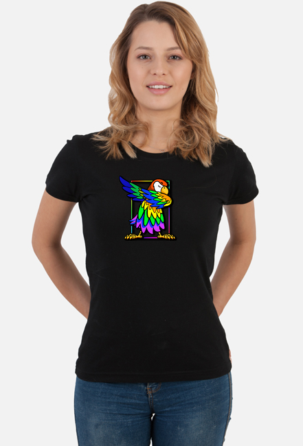 Koszulka tęczowa papuga