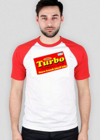 TURBO - t-shirt czerwono-biały