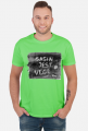 Sasin jest vege. T-shirt z autorską grafiką i hasłem.