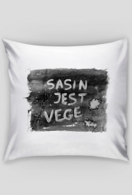 Sasin jest vege. Zaśniesz? Autorska grafika i hasło.
