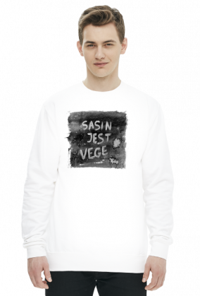 Sasin jest vege. Autorska grafika i hasło.