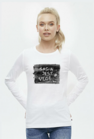 Sasin jest vege. Autorska grafika i hasło.