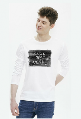 Sasin jest vege. Autorski projekt grafiki i hasła.