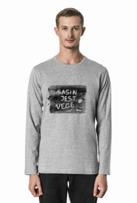 Sasin jest vege. Autorski projekt grafiki i hasła.