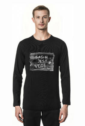 Sasin jest vege. Autorski projekt grafiki i hasła.