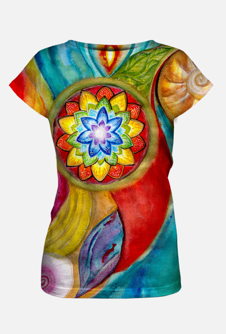 Koszulka z artystycznym nadrukiem "Świątynia"