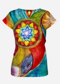 Koszulka z artystycznym nadrukiem "Świątynia"