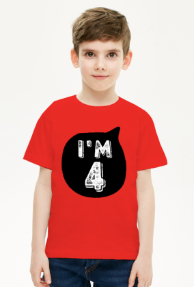 I'M 4 RÓŻNE KOLORY biała grafika