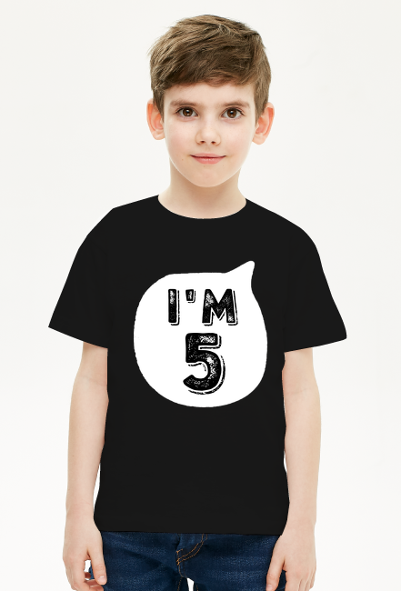 I'M 5 RÓŻNE KOLORY czarna grafika
