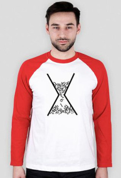 TIME - longsleeve czerwono-biały