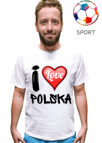 I Love Polska - Koszulka sportowa