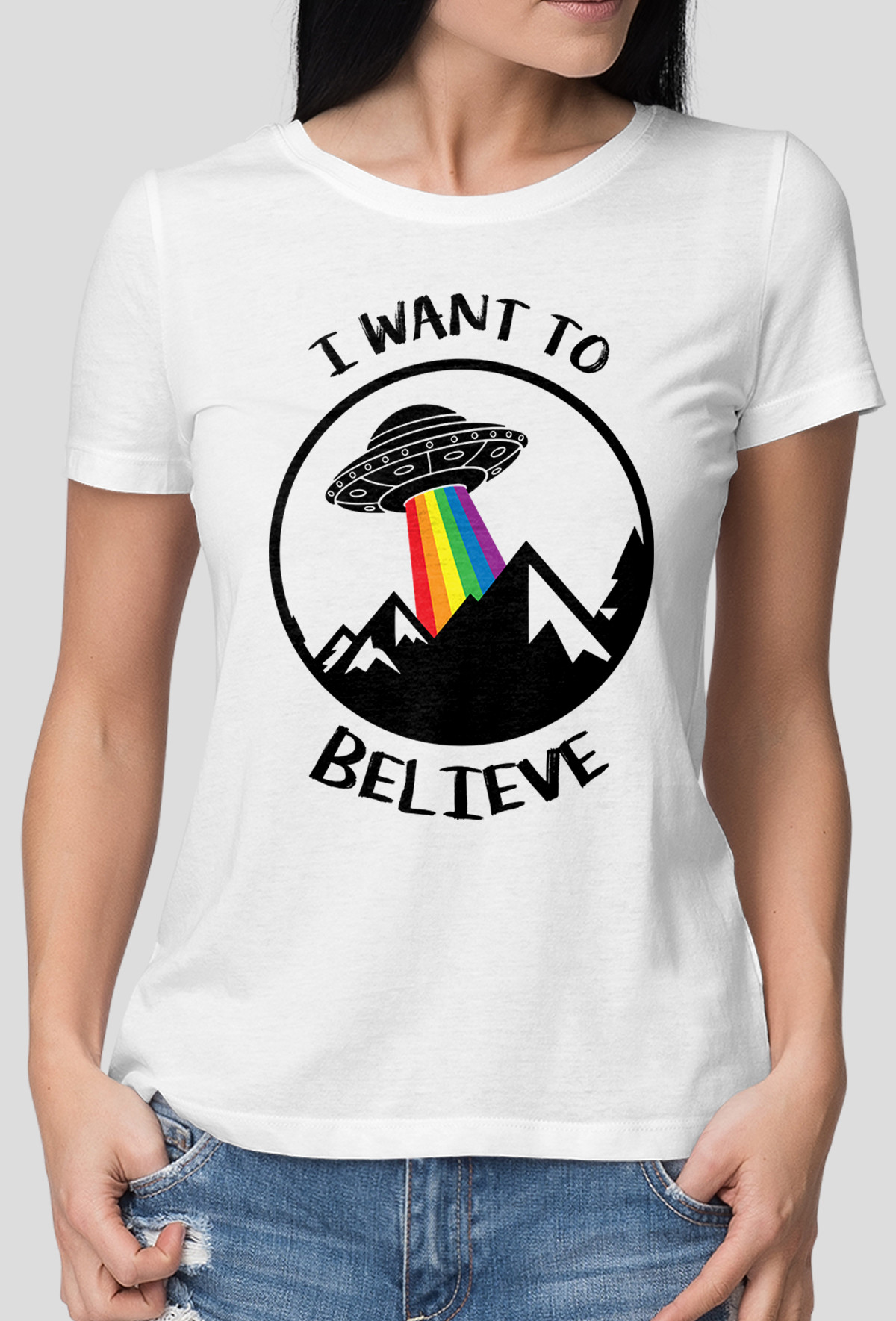 Koszulka - Want to believe (Oryginalny Prezent)