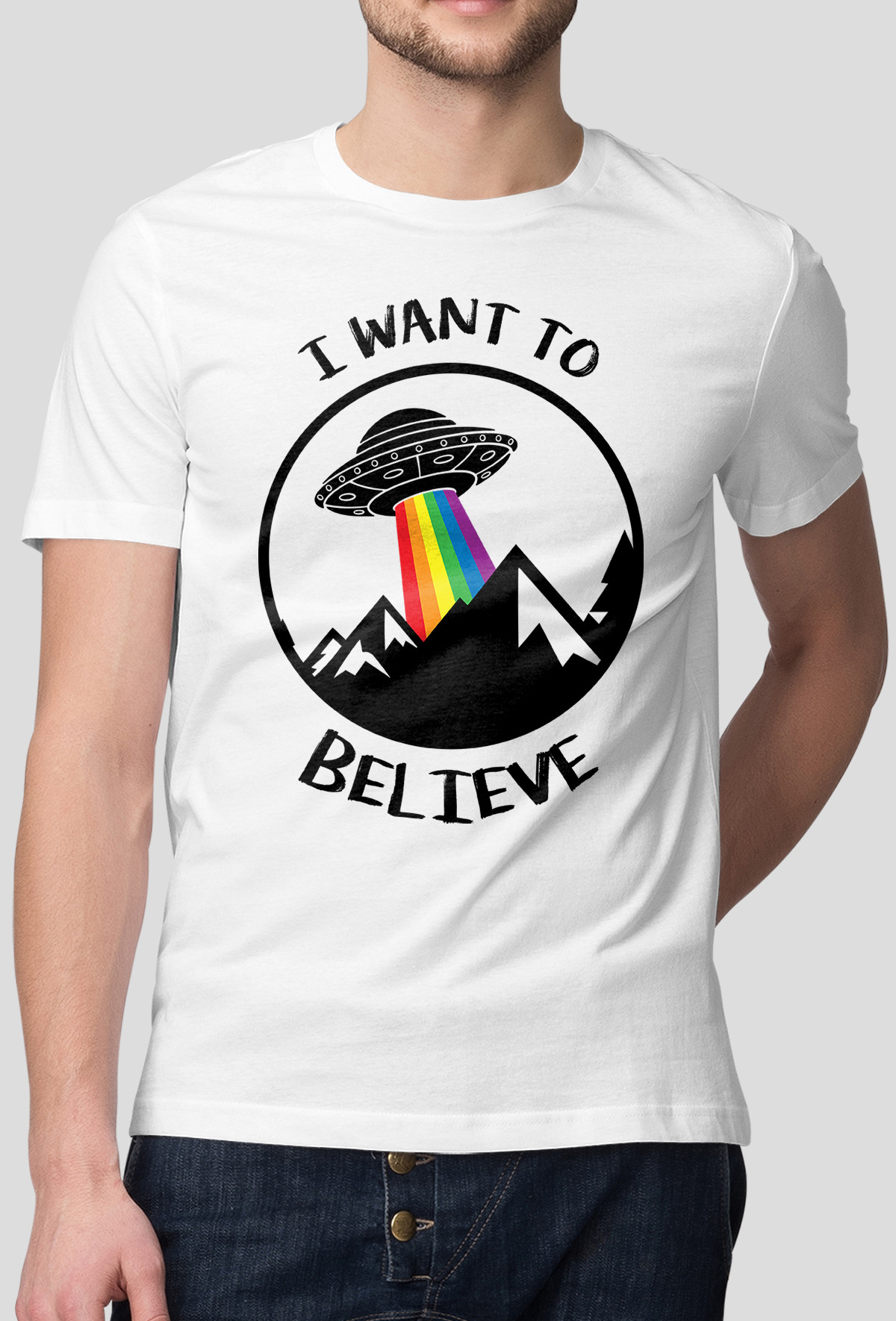 Koszulka - Want to believe (Oryginalny Prezent)
