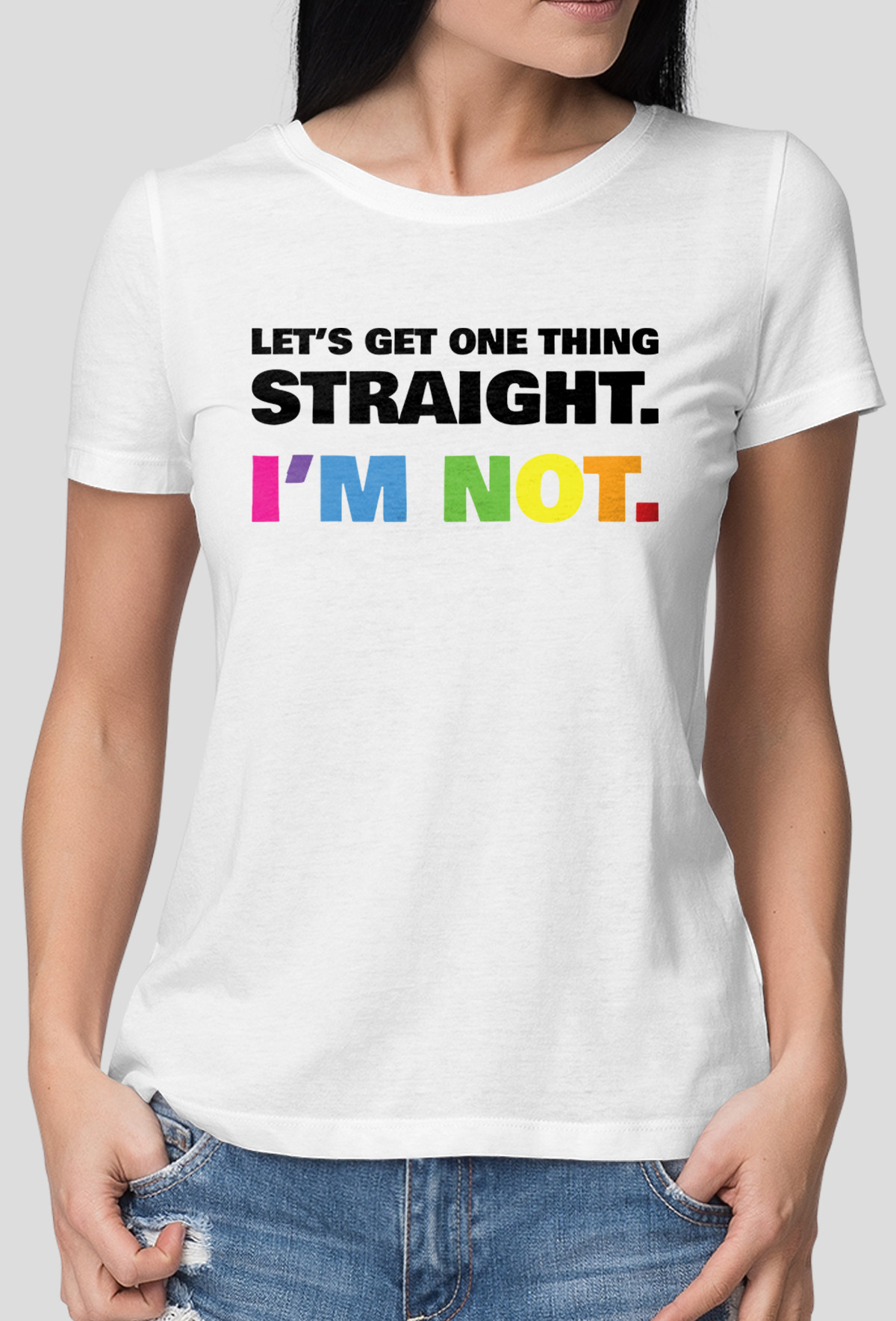 Koszulka - Not Straight (Oryginalny Prezent)