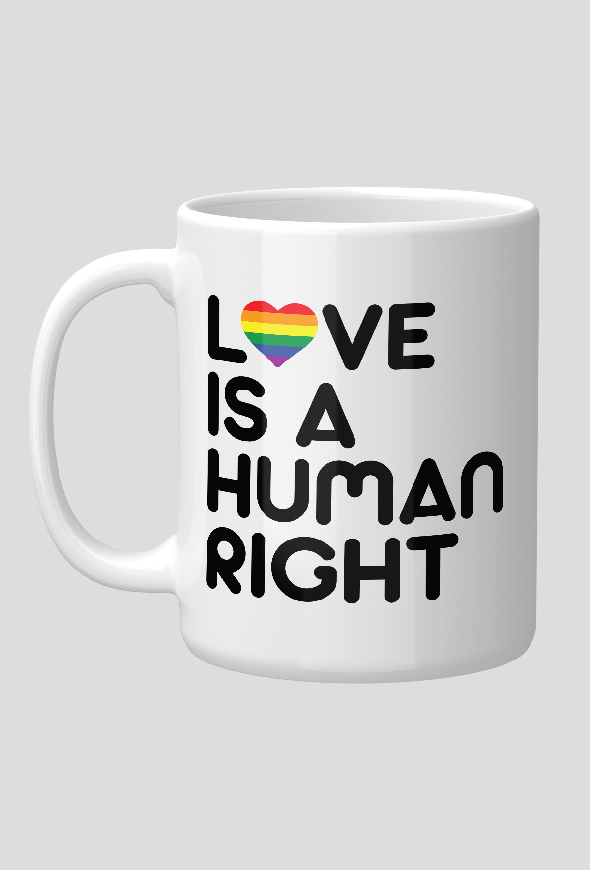 Kubek – Love is a Human Right (Wyjątkowy Prezent)