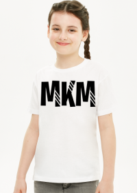 T-shirt biały dziewczęcy czarny napis
