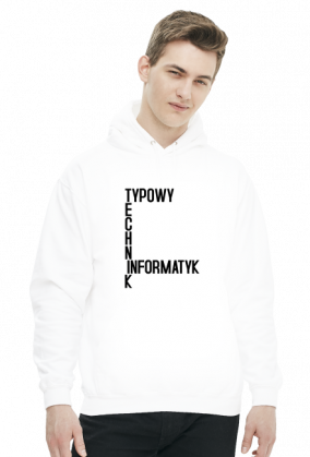 Typowy Technik Informatyk (bluza męska kaptur) cg