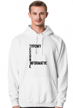 Typowy Technik Informatyk (bluza męska kaptur) cg