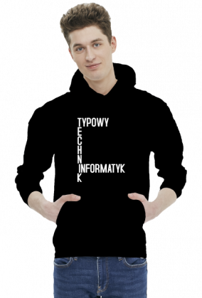 Typowy Technik Informatyk (bluza męska kaptur) jg