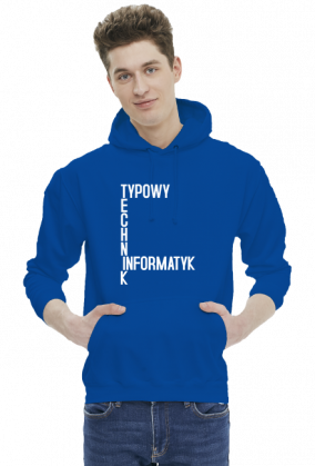 Typowy Technik Informatyk (bluza męska kaptur) jg