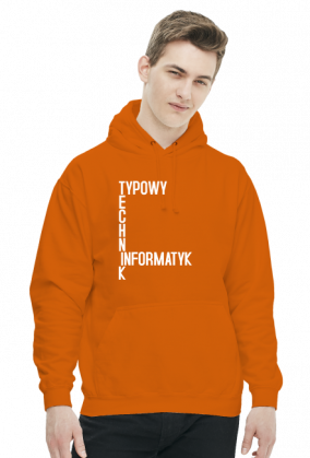 Typowy Technik Informatyk (bluza męska kaptur) jg