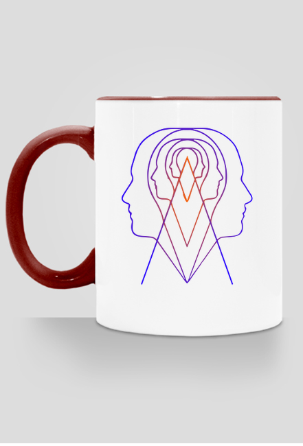 Kubek 2 z kolorowym uchwytem Diamentowego Ducha