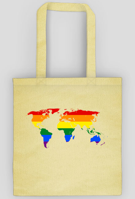 Świat kontynenty tęcza torba na zakupy