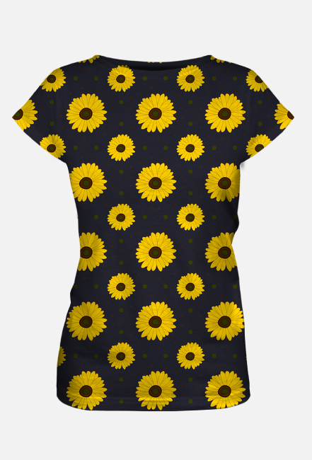 koszulka z nadrukiem w słoneczniki