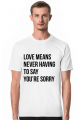 t shirt biały white love quote