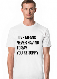 t shirt biały white love quote